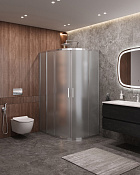 Cezares Molveno Душевой уголок 110,5x80,5x195h см, рифленое стекло 6 мм, цвет: хром MOLVENO-RH-2-110/80-P-Cr