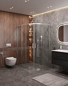 Cezares Molveno Душевой уголок 130,5x100,5x195h см, прозрачное стекло 6 мм, цвет: хром MOLVENO-RH-2-130/100-C-Cr-IV