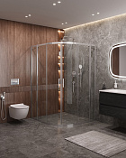 Cezares Molveno Душевой уголок 120,5x110,5x195h см, прозрачное стекло 6 мм, цвет: хром MOLVENO-RH-22-120/110-C-Cr-IV