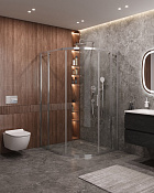 Cezares Molveno Душевой уголок 120,5x110,5x195h см, прозрачное стекло 6 мм, цвет: хром MOLVENO-RH-11-120/110-C-Cr-IV