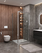 Cezares Molveno Душевой уголок 86,5x90,5x195h см, прозрачное стекло 6 мм, цвет: хром MOLVENO-AF-31-90-C-CR-IV