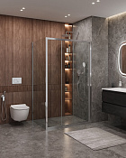 Cezares Molveno Душевой уголок 116,5x80,5x195h см, прозрачное стекло 6 мм, цвет: хром MOLVENO-AHF-31-120/80-C-CR-IV