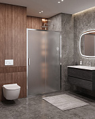 Cezares Molveno Душевая дверь раздвижная 122x195h см, рифленое стекло 6 мм, цвет: хром MOLVENO-BF-1-120-P-Cr