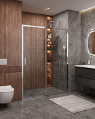 Cezares Molveno Душевая дверь раздвижная 162x195h см, прозрачное стекло 6 мм, цвет: хром MOLVENO-BF-1-160-C-Cr-IV