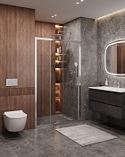 Cezares Molveno Душевая дверь раздвижная 122x195h см, прозрачное стекло 6 мм, цвет: хром MOLVENO-BF-3-120-C-Cr-IV