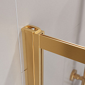 Cezares Slider Шторка на ванну 90x150h см, прозрачное стекло 6 мм, цвет: брашированное золото SLIDER-FIX-VF-11-90/150-C-BORO