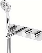 Cezares Смеситель для ванны встраиваемый с душ. наб. - ручной душ, шланг, держатель, цвет: хром CZR-B-VDM1-T-01