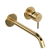 Cezares Leaf Смеситель для раковины встраиваемый, внутренняя часть, излив 20,7 см, цвет: sunrise LEAF-BLI2-20-L-SR