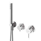 Cezares Leaf Смеситель для душа встраиваемый, на 3 потребителя, с внутренней частью, цвет: хром LEAF-DIM3-D-L-01