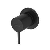 Cezares Leaf Смеситель для душа встраиваемый, на 1 потреб., с внутрен. частью, цвет: черный матовый LEAF-DIM-L-NOP