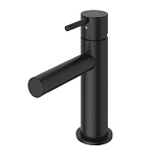 Cezares Leaf Смеситель для раковины, с донным клапаном, излив 10,2 см, цвет: черный матовый LEAF-LSM1-L-NOP