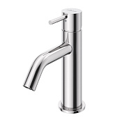 Cezares Leaf Смеситель для раковины, без донного клапана, излив 10,8 см, цвет: хром LEAF-LSM2-L-01-W0