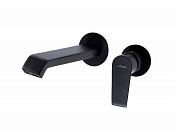 Cezares Nautic Смеситель для раковины встраиваемый, внутр. часть, излив 21 см, цвет: черный матовый NAUTIC-BLI2-NOP