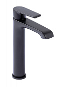 Cezares Nautic Смеситель для раковины высокий, с донным клапаном, излив 16 см, цвет: черный матовый NAUTIC-LC-NOP