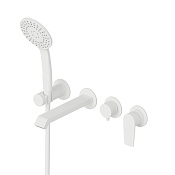 Cezares Nautic Смеситель для ванны встраиваемый с душ. наб. - ручной душ, шланг, цвет: белый матовый NAUTIC-VDM3-BIO