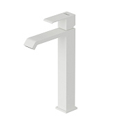 Cezares Porta Смеситель для раковины высокий, с донным клапаном, излив 13,3 см, цвет: белый матовый PORTA-LC-BIO