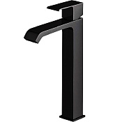 Cezares Porta Смеситель для раковины высокий, с донным клапаном, излив 13,3 см, цвет: черный матовый PORTA-LC-NOP