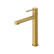 Cezares Relax Смеситель для раковины высокий, без д/к, излив 18,2 см, цвет: брашированное золото RELAX-LC2-BORO-W0