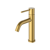 Cezares Relax Смеситель для раковины, с донным клапаном, излив 13,9 см, цвет: брашированное золото RELAX-LS1-BORO