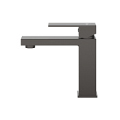 Cezares Slider Смеситель для раковины, с донным клапаном, излив 13,2 см, цвет: оружейная сталь SLIDER-LS-GM