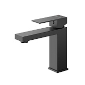 Cezares Slider Смеситель для раковины, с донным клапаном, излив 13,2 см, цвет: черный матовый SLIDER-LS-NOP