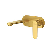 Cezares Stylus Смеситель для раковины встраиваемый, внутр. часть, излив 18,8 см, цвет: браш. золото STYLUS-BLI1-BORO-W0