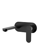 Cezares Stylus Смеситель для раковины встраиваемый, внутр. часть, излив 19 см, цвет: черный матовый STYLUS-BLI1-NOP-W0