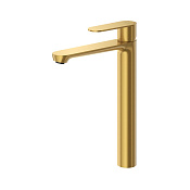Cezares Stylus Смеситель для раковины высокий, без д/к, излив 18 см, цвет: брашированное золото STYLUS-LC-BORO-W0