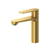 Cezares Stylus Смеситель для раковины, с донным клапаном, излив 13,4 см, цвет: брашированное золото STYLUS-LS-BORO