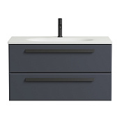 Cezares Eco Тумба под раковину подвесная 90x48x50h см, цвет: grafito ECO-900-2C-SO-GR-P