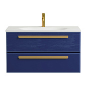 Cezares Eco Тумба под раковину подвесная 90x48x50h см, цвет: sapfiro ECO-900-2C-SO-SPF-P