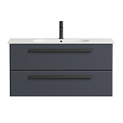 Cezares Eco Тумба под раковину подвесная 97x45x50h см, цвет: grafito ECO-CER-1000-2C-SO-GR-P