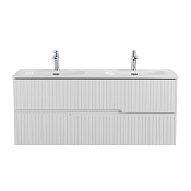 Cezares Duet Тумба под раковину подвесная 120x45,7x50h см, цвет: bianco lucido DUET-N-1200-2C-SO-2-BL