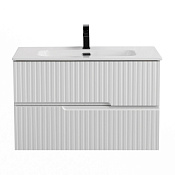 Cezares Duet Тумба под раковину подвесная 80x45,7x50h см, цвет: bianco lucido DUET-N-800-2C-SO-BL