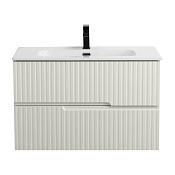 Cezares Duet Тумба под раковину подвесная 80x45,7x50h см, цвет: альпака брашированная DUET-N-800-2C-SO-AS-P