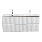 Cezares Duet Тумба под раковину подвесная 120x45,7x50h см, цвет: bianco lucido DUET-N-1200-4C-SO-2-BL