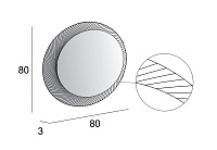 Cezares Зеркало подвесное с подсветкой 80x80h см 45053