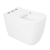 Cezares Lux Чаша приставного унитаза 36x65 см, безободковый, смыв каскадный, цвет: белый глянцевый CZR-159-CPR