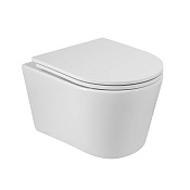 Cezares Liner Унитаз подвесной безободковый 37x49 см, смыв торнадо, цвет: белый глянцевый CZR-38083-49-TH-TOR/SC