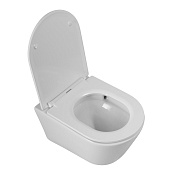 Cezares Liner Унитаз подвесной безободковый 36x53 см, смыв торнадо, цвет: белый глянцевый CZR-3808-53-TH-TOR/SC