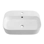 Cezares Раковина чаша 55,5х39 см, с переливом, цвет: белый глянцевый CZR-6616