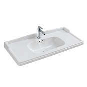 Cezares Giubileo Раковина накладная 80x46 см, с переливом, с 1 отверстием, цвет: белый глянцевый CZR-ELT-80-LVB