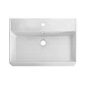 Cezares Molveno 46 Раковина накладная 61,1x46,6 см, с переливом, с 1 отвер., цвет: белый глянцевый CZR-MIL-60-LVB