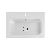 Cezares Duet Раковина накладная 60x46 см, с переливом, с 1 отверстием, цвет: белый глянцевый CZR-NAT-60-LVB