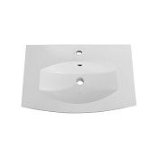 Cezares Раковина накладная 75,2x51,5 см, с переливом, с 1 отверстием, цвет: белый матовый 50193