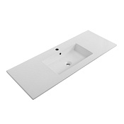 Cezares Plane Раковина накладная 121x46 см, с переливом, с 1 отверстием, цвет: белый глянцевый CZR-8002-120