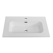 Cezares Duet Раковина накладная 71x46 см, с переливом, с 1 отверстием, цвет: белый глянцевый CZR-8095-70