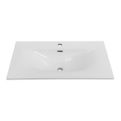 Cezares Molveno Раковина накладная 81x51 см, с переливом, с 1 отверстием, цвет: белый глянцевый CZR-8099-80/50