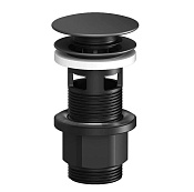 Am.Pm Донный клапан click-clack с переливом, цвет: черный матовый F0700P22