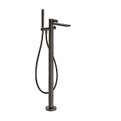 Gessi Inverso Rigato Внешняя часть напольного смесителя, излив 80.4см, цвет: black metal brushed PVD 73528#707